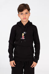 Boy's Hoodie Sweatshirt With Graphic Print And Front Pocket