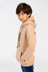 Boy's Tomato Hooded Sweatshirt Printed In Melton Material