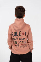 Boy's Hoodie Sweatshirt With Kangaroo Pocket And Print