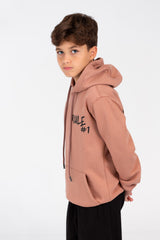 Boy's Hoodie Sweatshirt With Kangaroo Pocket And Print