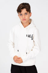 Boy's Hoodie Sweatshirt With Kangaroo Pocket And Print