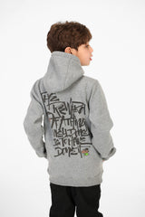 Boy's Printed Hoodie With Long Sleeves And Kangaroo Pocket