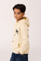 Boy's Tomato Slim Fit Sweatshirt With Front Pocket And Hood