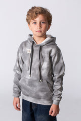 Boy's Tie Dye Slim Fit Hoodie Sweatshirt With A Modern Design And Long Sleeves