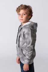 Boy's Tie Dye Slim Fit Hoodie Sweatshirt With A Modern Design And Long Sleeves