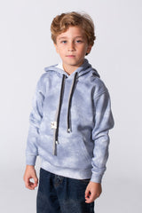 Boy's Tie Dye Slim Fit Hoodie Sweatshirt With A Modern Design And Long Sleeves