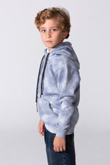 Boy's Tie Dye Slim Fit Hoodie Sweatshirt With A Modern Design And Long Sleeves