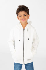Boy's Sweatshirt With Full Zip And Front Pockets