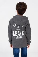 Boy's Zip-Up Sweatshirt With Tomato Print And Pockets