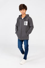 Boy's Zip-Up Sweatshirt With Tomato Print And Pockets