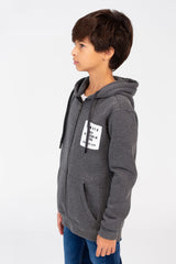 Boy's Zip-Up Sweatshirt With Tomato Print And Pockets
