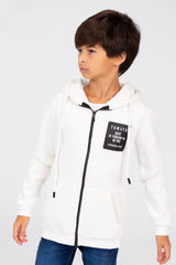 Boy's Zip-Up Sweatshirt With Tomato Print And Pockets