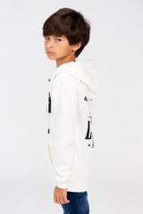 Boy's Zip-Up Sweatshirt With Tomato Print And Pockets
