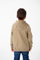 Boy's Basic Hood Sweatshirt With Full Zippers