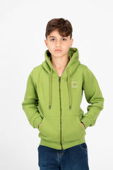 Boy's Tomato Full Zip Hood Sweatshirt