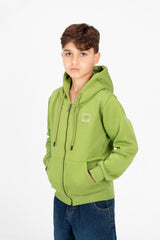 Boy's Tomato Full Zip Hood Sweatshirt