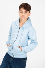 Boy's Tomato Full Zip Hood Sweatshirt