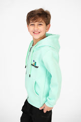Boy's Printed Hooded Zip-Up Sweatshirt