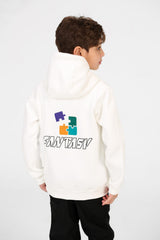 Boy's Printed Hooded Zip-Up Sweatshirt