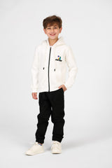 Boy's Printed Hooded Zip-Up Sweatshirt