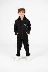 Boy's Zippered Sweatshirt With Front And Back Print