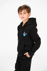 Boy's Zippered Sweatshirt With Front And Back Print
