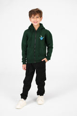 Boy's Zippered Sweatshirt With Front And Back Print