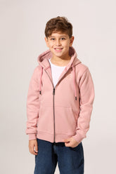 Boy's Slim Fit Milton Hoodie Sweatshirt With Full Front Zipper And Long Sleeves