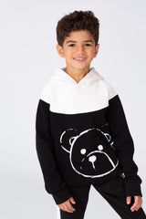 Boy's Winter Training Suit Made Of Two Colors Printed On The Front Made Of Milton Material