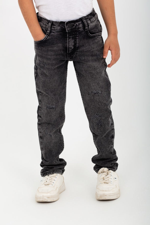 Boys' Regular Fit Cutting Jeans Pants