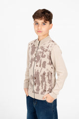 Boy's Jakar Printed Full Zip Long Sleeve Pullover Sweater