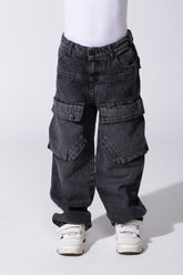 Boy's Cargo Jeans Pants With Pockets And A High Quality Modern Design