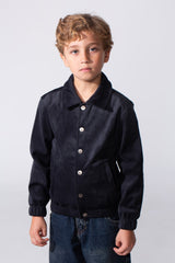 Boy's Winter Long Sleeves Slim Fit Velvet Shirt With Buttons