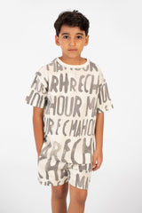 Boy's Oversized All Over Print Outfit