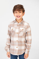 Boy's Winter Checked Shirt With Buttons