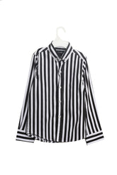 Boy's Unique Style Regular Fit Cotton Shirt With Striped Details That Features A Unique Cut
