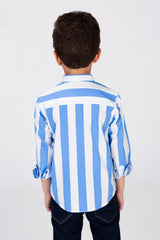 Boys' Striped Collared Shirt