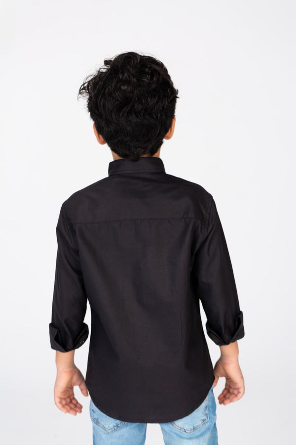 Boys Classic Plain Shirt In Distinctive Colors