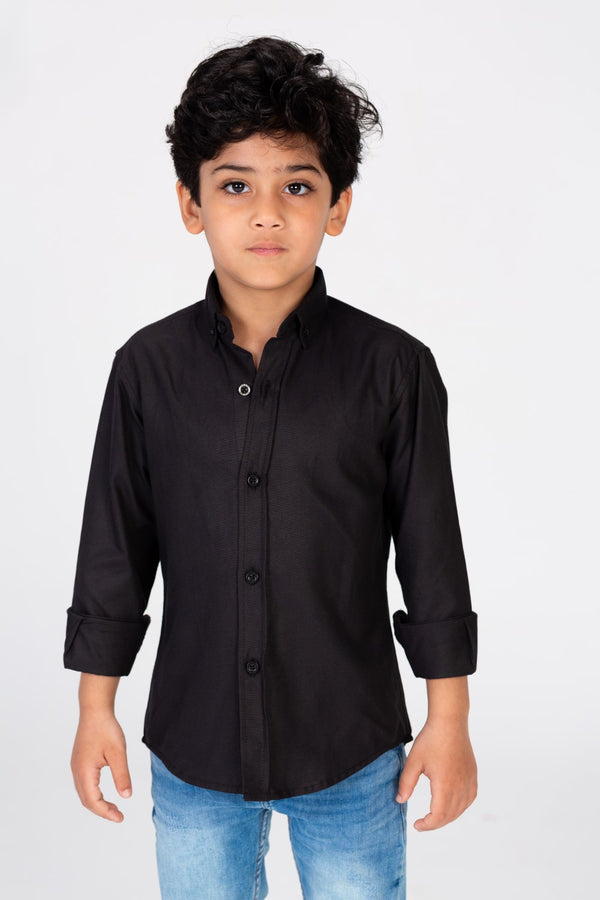 Boys Classic Plain Shirt In Distinctive Colors