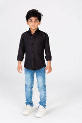 Boys Classic Plain Shirt In Distinctive Colors