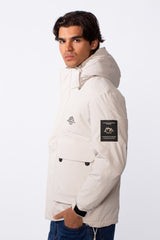 Men's Long Sleeve Tomato Hood Front Pockets Jacket