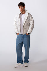 Men's Marble Wash Zip-Up Lightweight Jacket