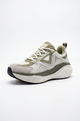 Women's Tomato Store Orbit Runner Sneakers Open Grid Texture Blended With Curved Layer Panels Triangle Side Detail Duck Shoes