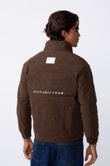 Men's Front Pockets Long Sleeves Text Print Waterproof Jacket