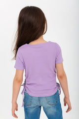 Girls' Ribbed T-shirt With Comfortable Material And A Unique, Distinctive Cut