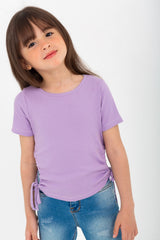 Girls' Ribbed T-shirt With Comfortable Material And A Unique, Distinctive Cut