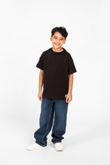 Boy's Basic Round Neck Short Sleeve T-Shirt For Everyday Wear With Unique Details