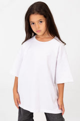 Girl's Summer Melton Lycra Round Neck Short Sleeves T-shirt With A Back Text Print