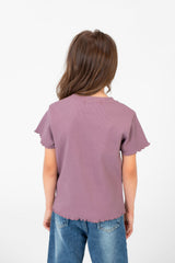 Girl's Comfortable Summer Half-Sleeve Round Neck Modern Design T-shirt
