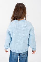 Girl's Velvet Pullover With Round Neck And Long Sleeves
